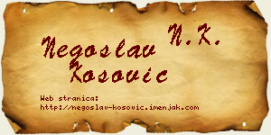 Negoslav Kosović vizit kartica